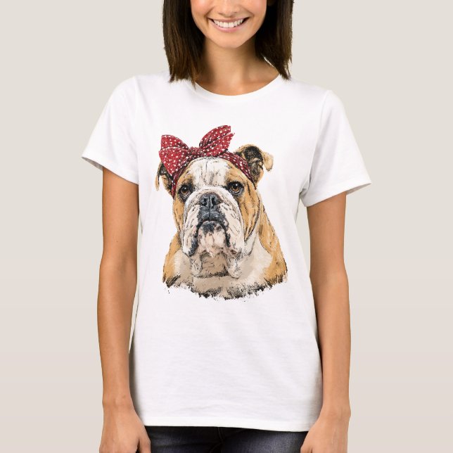 T-shirt Mascotte Bulldogs - Fierce et l'esprit d'équipe sa (Devant)