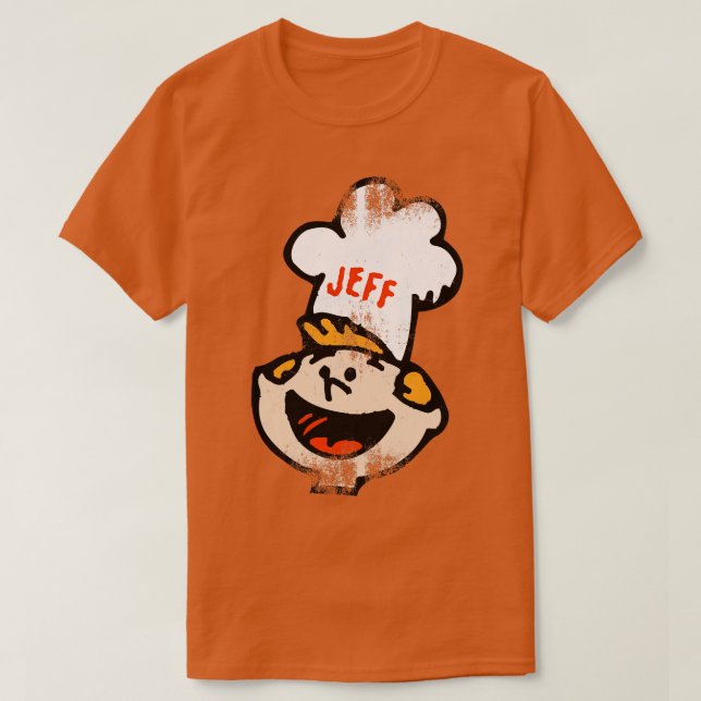 T-shirt Mascotte chef Jeff Retro Burger (Design devant)