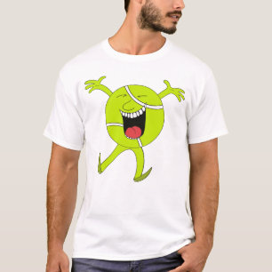 T-shirt Mascotte de balle de tennis néon animée