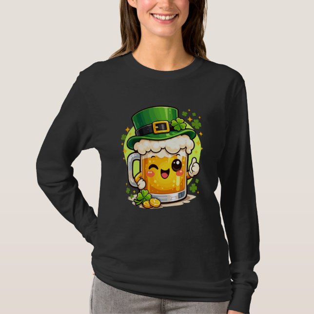 T-shirt Mascotte de bière de la Saint-Patrick Célébration  (Devant)