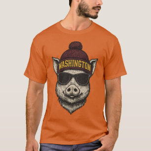 T-shirt Mascotte de football Comfort Colors Washington