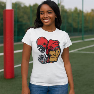 T-shirt Mascotte de guerrier de football robuste Muscle de