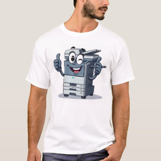 T-shirt Mascotte de la machine en cuivre de dessin animé a