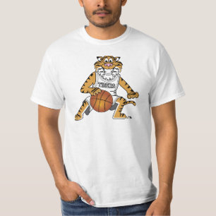 T-shirt Mascotte de tigre jouant au basket-ball