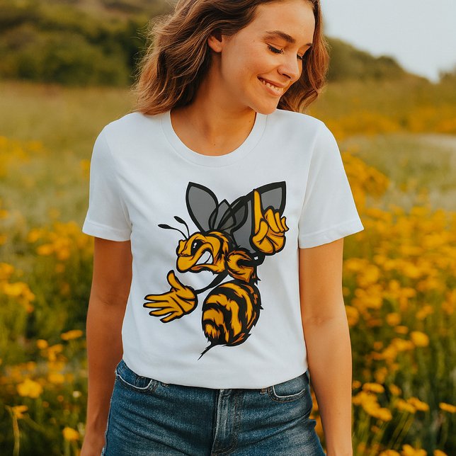 T-shirt Mascotte Frelon Féroce Jaune Enragé (Créateur téléchargé)