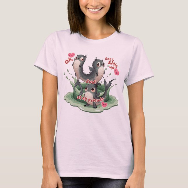 T-shirt Mascotte mignonne de poisson monstre (Devant)