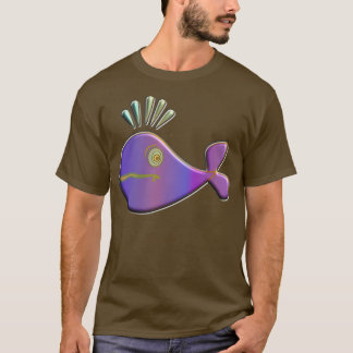 T-shirt Mascotte océanique de baleine douce