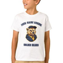 Mascotte Ours PERSONNALISÉE | Blue & Gold - School