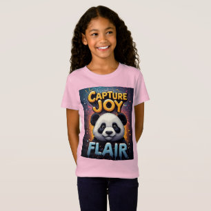 T-Shirt Mascotte Panda Mignon avec Graphisme de Célébratio