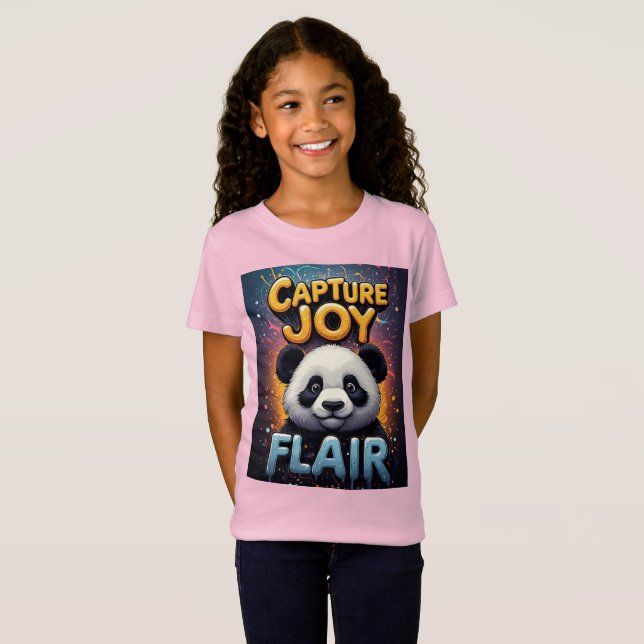 T-Shirt Mascotte Panda Mignon avec Graphisme de Célébratio (Devant entier)