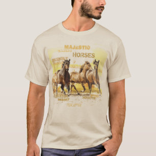 T-shirt masculin aux chevaux majestueux