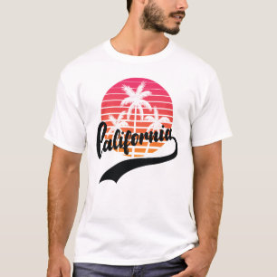 T-Shirt masculin California Summer Retro Sunset