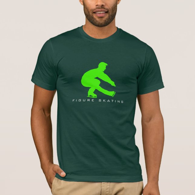 T-shirt masculin de silhouette de patineur (Devant)