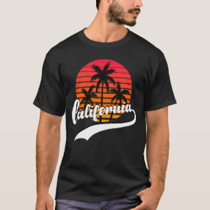 T-Shirt masculin de Sunset Summer Retro en Califor