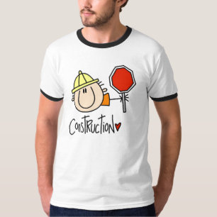 T-shirt masculin de travailleur de la construction