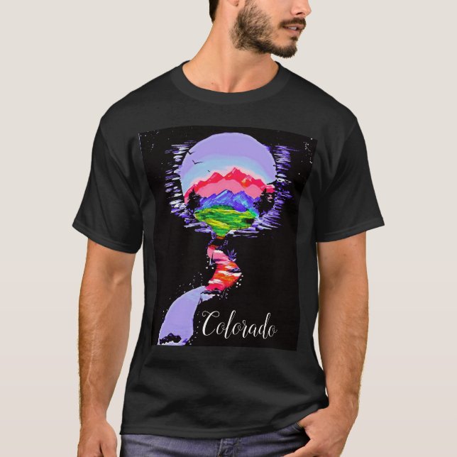 T-shirt masculin du Colorado Night Sky (Devant)