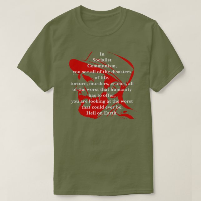 T-shirt masculin du communisme et du socialisme cu (Design devant)