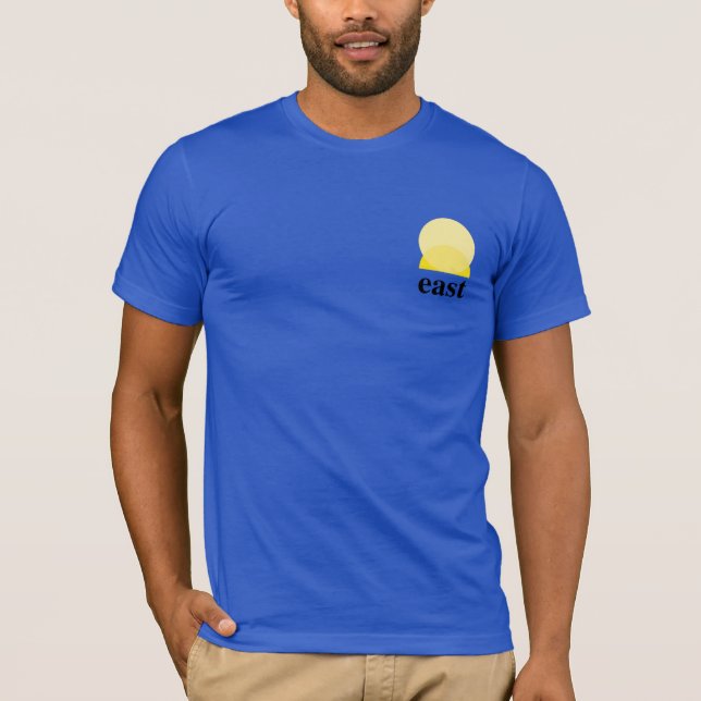 T-shirt masculin en bleu royal (Devant)