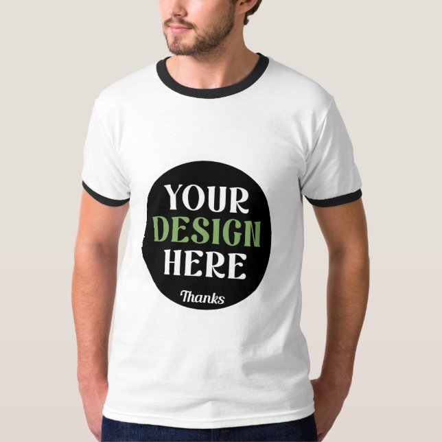 T-shirt Masculin, propre, tranchant et confiant (Devant)