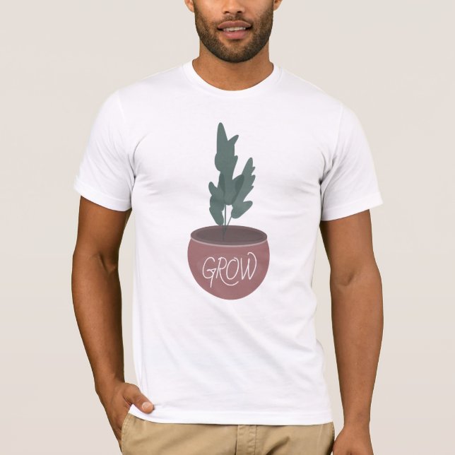 T-shirt Masculine Houseplant Hommes Art Botanique (Devant)