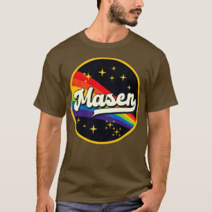 T-shirt Masen Arc-En-Ciel Dans L'Espace Style Vintage