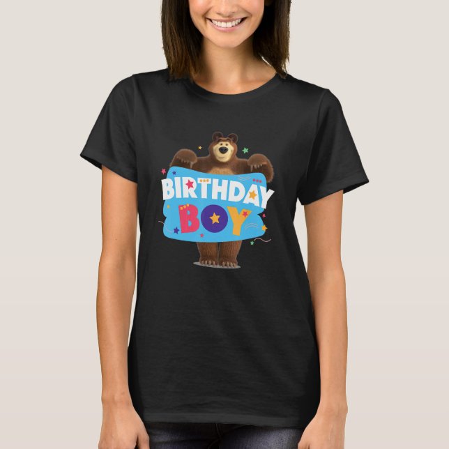 T-shirt Masha et l'ours Birthday Boy (Devant)
