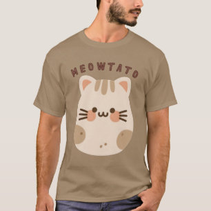 T-shirt Mashup Cute Kawaii Cat Potato
