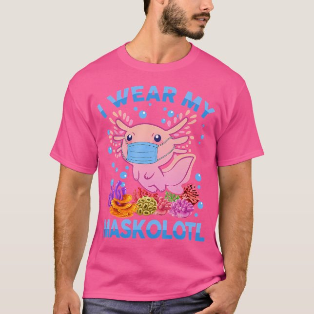 T-shirt Maskolotl Cute Axolotl Youth ns Salamander (Devant)