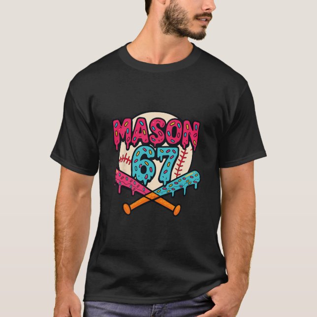 T-shirt Mason 67 Drôle de glace qui coule Mème Graphique  (Devant)