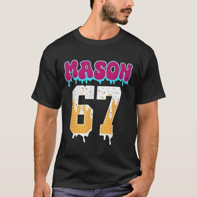 T-shirt Mason 67 Funny Ice Cream Drip Baseball Ice Cream D (Devant)