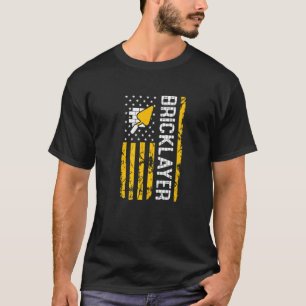 T-shirt Mason Drapeau en brique Construite en maçonnerie e