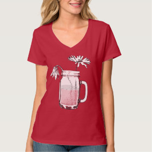 T-shirt mason jar daisies