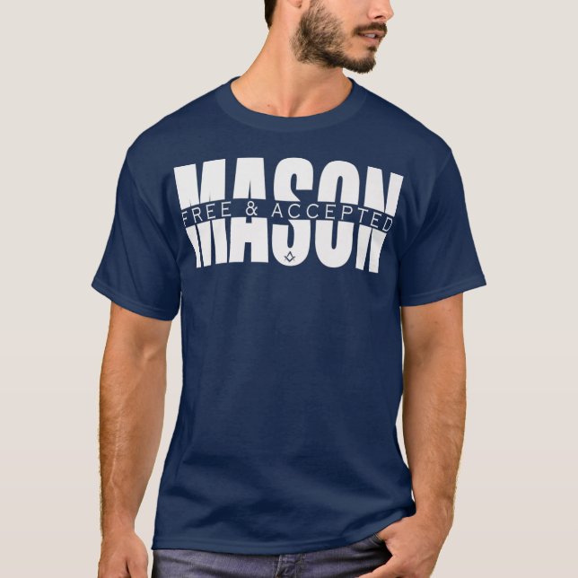 T-shirt Mason Premium accepté et gratuit pour les hommes (Devant)