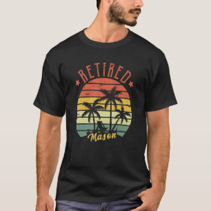 T-shirt Mason Retraité Retro Vintage pour hommes papa
