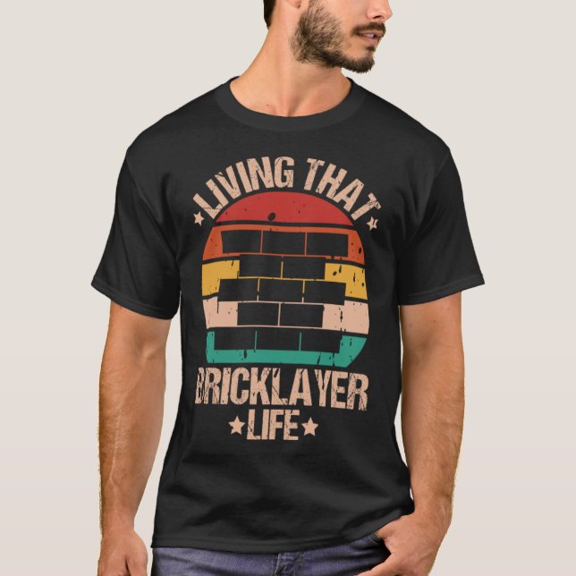 T-shirt Mason Vivant Ce Bricklayer Vie Bricklayer (Devant)