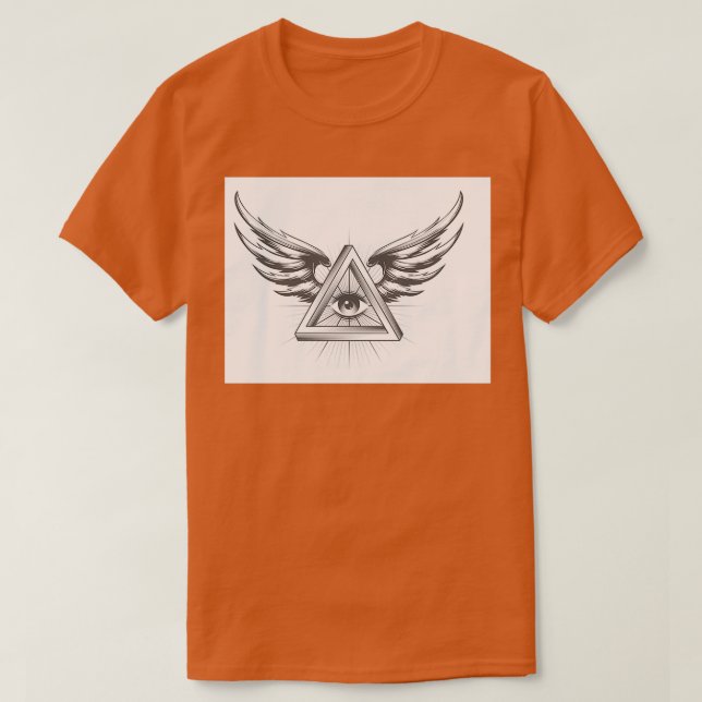 T-shirt Masonic All seeing Eye inside Triangle (Design devant)