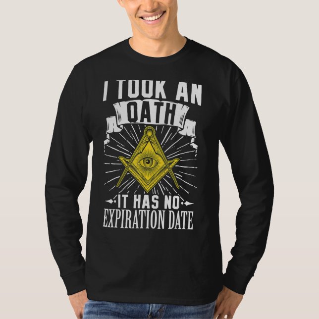 T-shirt Masonic Freemasono Fraternal Carré Compass I Too (Devant)