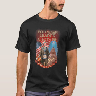 T-SHIRT MASONIC GEORGE WASHINGTON FONDATEUR LEADER BROTHER