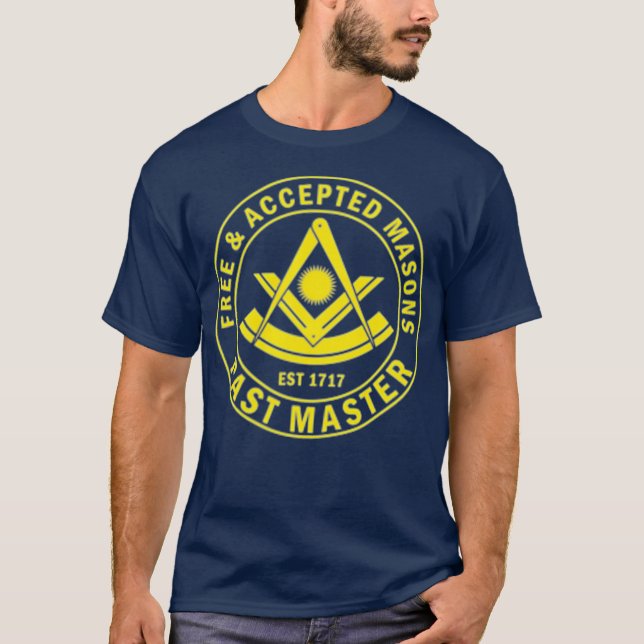 T-shirt Masonic Past Master F AM Carré Compass (Devant)