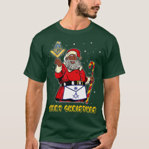 T-shirt Masonic Santa Claus Mason Joyeux Noël Et