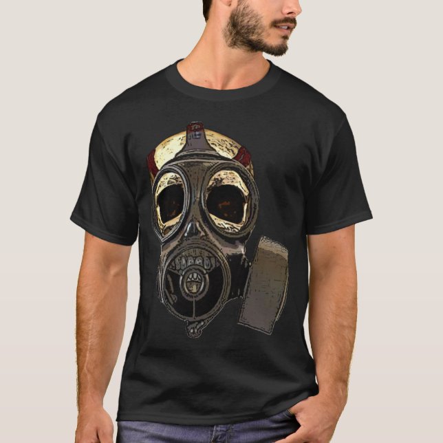 T-shirt Masque à gaz crâne (Devant)