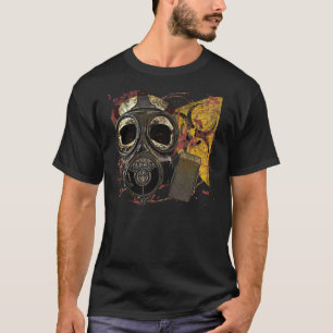 T-shirt Masque à gaz Crâne Biohazard
