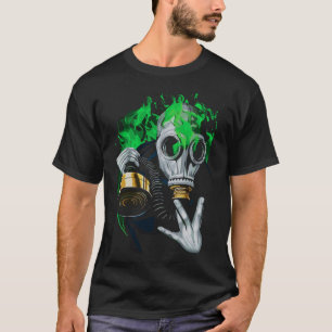 T-shirt Masque à gaz toxique : Flammes de néon
