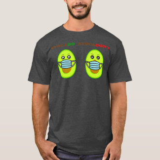 T-shirt Masque à visage d'avocat mignon drôle design de je