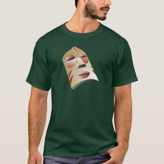 T-shirt Masque africain blanc