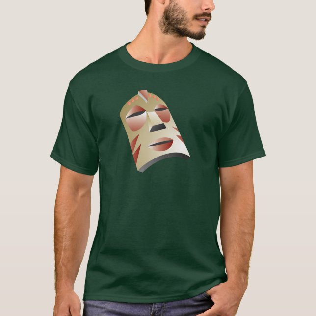 T-shirt Masque africain blanc (Devant)