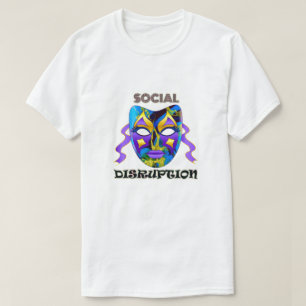 T-shirt Masque Coloré Audacieux de Rupture de la Distancia