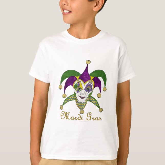 T-shirt Masque coloré Mardi Gras Jesters (Devant)