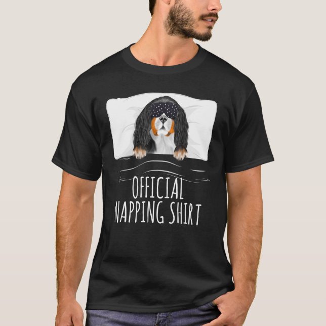 T-shirt Masque couchant Cavalier Roi Charles Spaniel Offic (Devant)