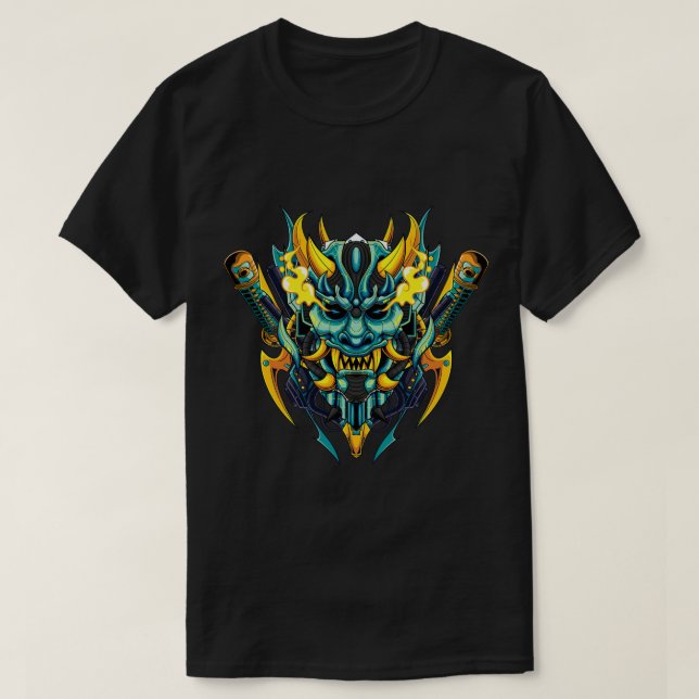 T-shirt Masque Cyber Oni (Design devant)